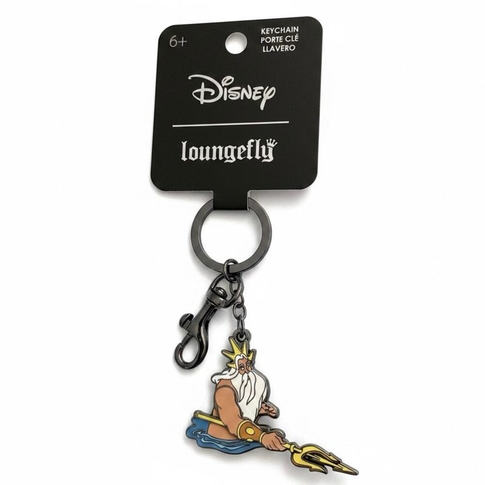 NWT Loungefly The Little Mermaid Triton's Gift Enamel Keychain